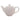 16.9 ounce English Garden Teapot Glossy White